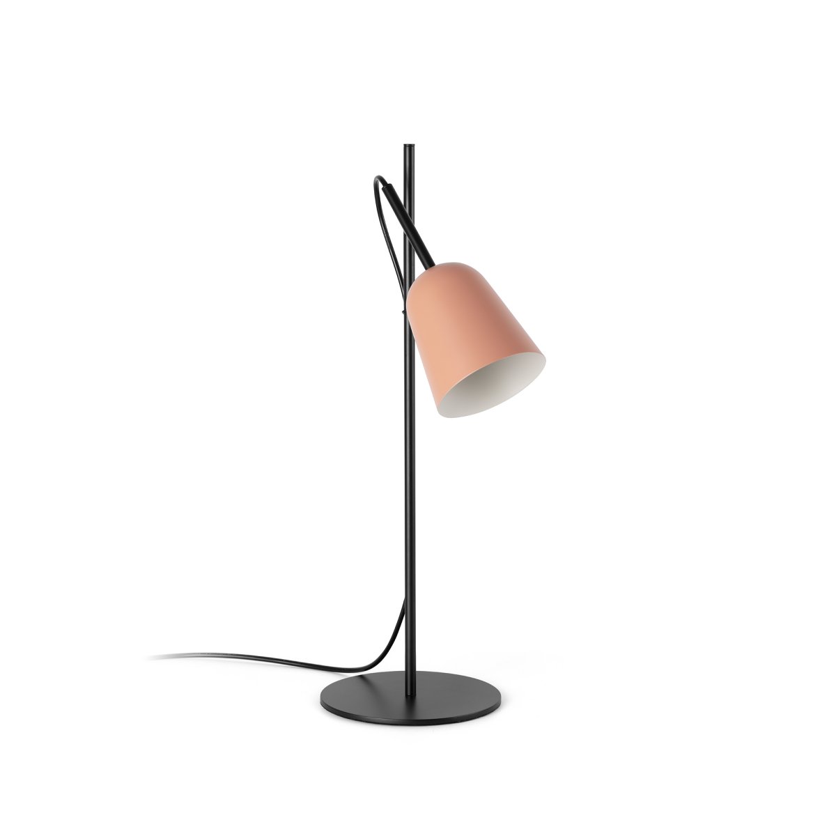 Studio 55cm Rosa lámpara de escritorio De Faro Barcelona - Studio es una elegante l&aacute;mpara de mesa de Nahtrang, inspirada en el ic&oacute;nico dise&ntilde;o de los a&ntilde;os 50, reinterpretada con simplicidad moderna.
