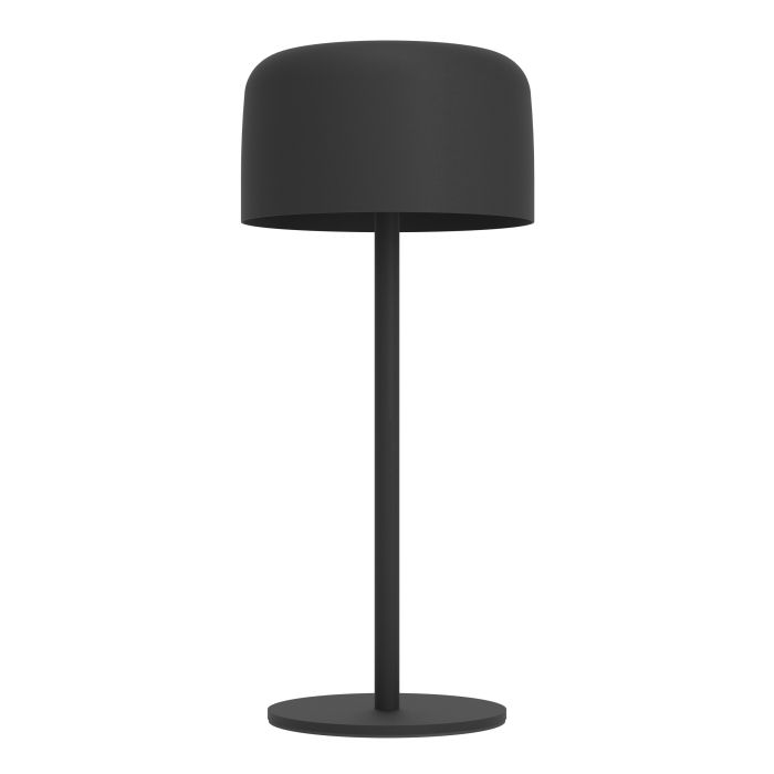 Roccanova 30cm Negro lámpara solar De Eglo - Roccanova es una elegante lámpara de mesa que funciona con energía solar y que combina forma y función para uso en interiores y exteriores.