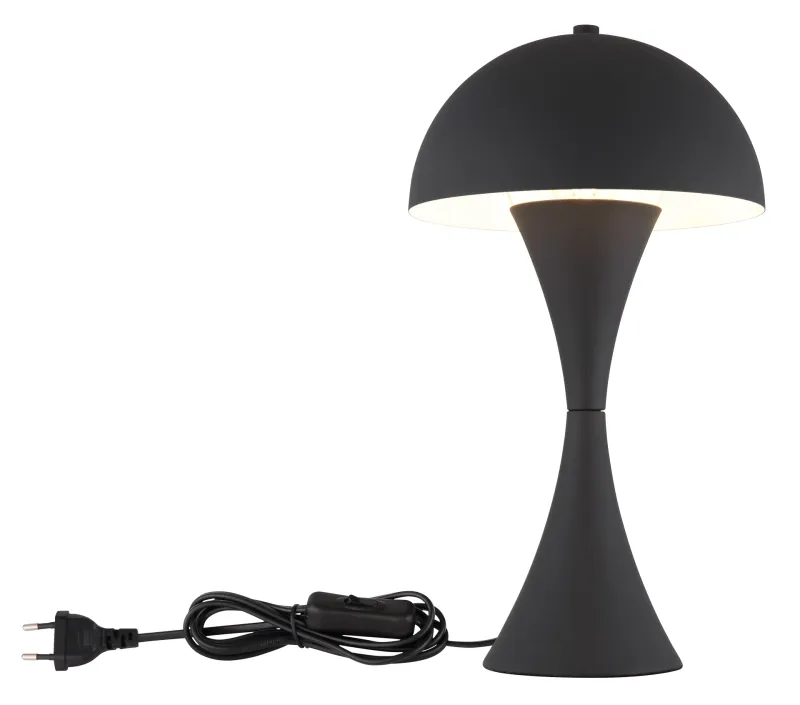 Dima 36cm Negro lámpara de mesa De Globo Lighting - Perfekt f&ouml;r moderna milj&ouml;er, d&auml;r den ger en sofistikerad touch samtidigt som den sprider behagligt ljus.