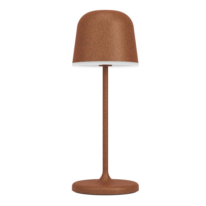 Mannera 20cm Marrón oxidado portátil De Eglo - Con el regulador táctil integrado, puedes ajustar la luz a tres niveles para crear la sensación adecuada: desde un brillo suave y acogedor hasta una luz más funcional.