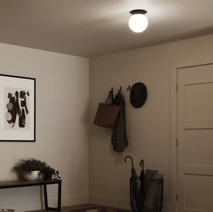 Albers Ø20 Negro plafón De Elstead Lighting - Su elegante dise&ntilde;o con soporte de techo negro complementa una variedad de estilos de interior.