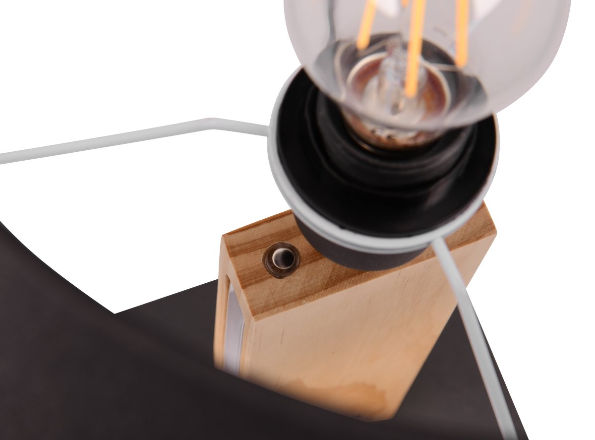 Rahul 50cm Negro lámpara de mesa De Trio Lighting - 