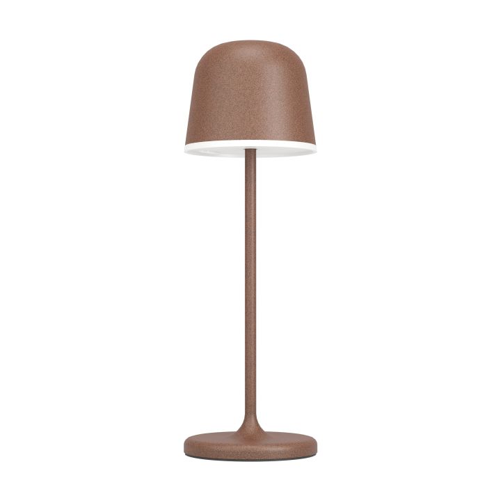 Mannera 34cm Marrón oxidado portátil De Eglo - Con el regulador táctil integrado, puedes ajustar la luz a tres niveles para crear la sensación adecuada: desde un brillo suave y acogedor hasta una luz más funcional.