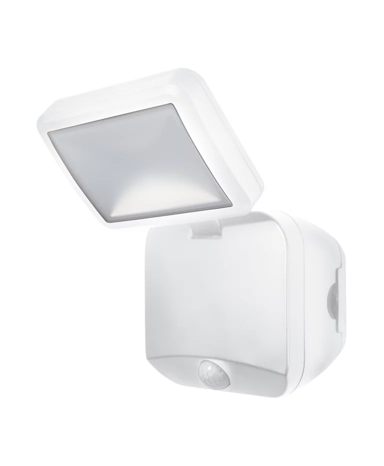Battery LED Spotlight Sensor Blanco lámpara de exterior De Ledvance - El funcionamiento con bater&iacute;a permite una f&aacute;cil instalaci&oacute;n sin conexi&oacute;n el&eacute;ctrica y la duraci&oacute;n de la bater&iacute;a es de hasta 10 horas de funcionamiento continuo.