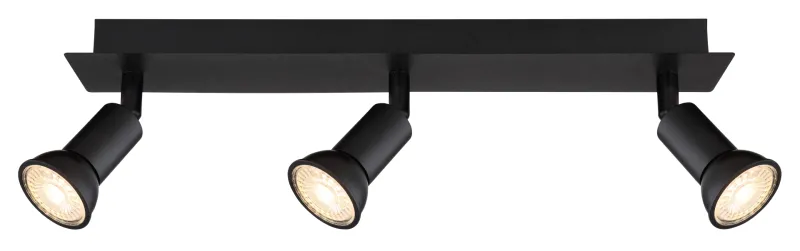 Drew 3 Negro foco de techo De Globo Lighting - Drew &auml;r en stilren takspotlight som imponerar med sin enhetliga svarta design.