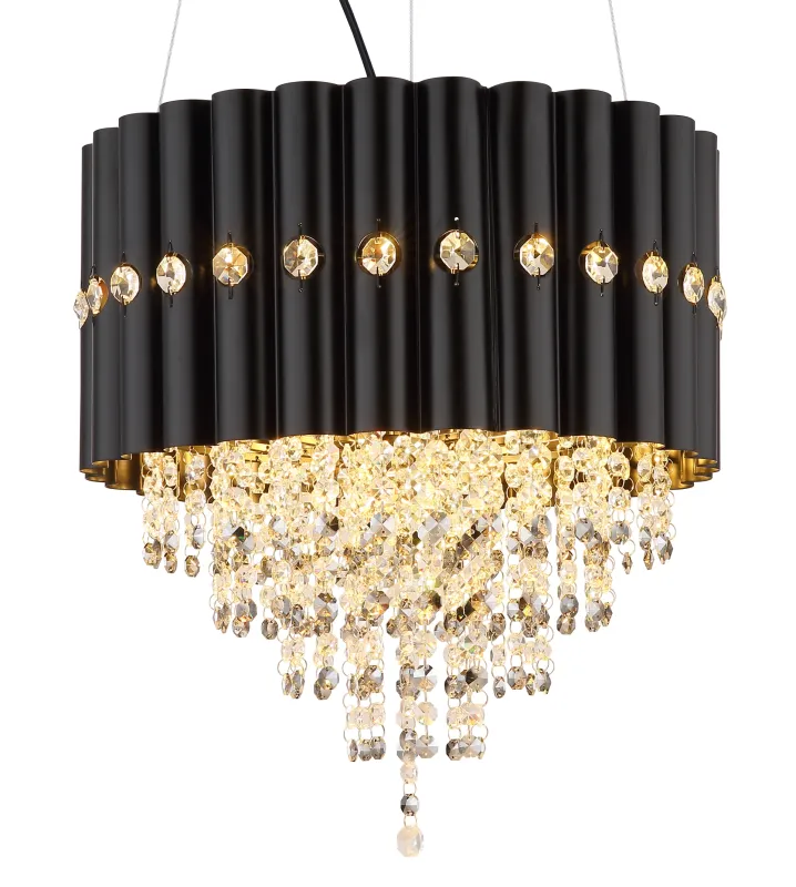 Eleos Ø40 Negro Lámpas de techo De Globo Lighting - Med en stomme i matt svartlackerad metall och en lampsk&auml;rm i samma nyans sm&auml;lter den harmoniskt in i b&aring;de moderna och klassiska interi&ouml;rer.