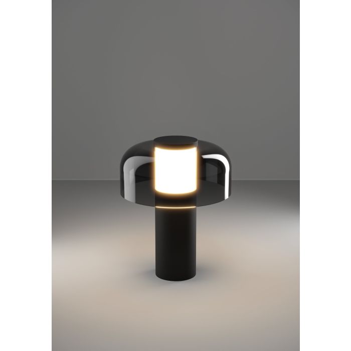 Ponente 20cm Negro portátil De Eglo - Ponente es una lámpara de mesa portátil con un diseño moderno y una funcionalidad inteligente.