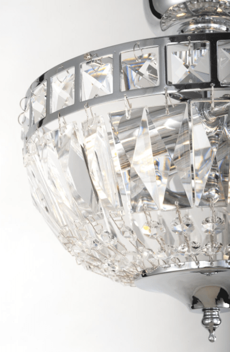 Flores Ø25 Plata cristal De Norrsken Design - Los cristales K9 de clase 1 cortados a mano crean un brillo espectacular y un hermoso juego de luz que transforma cualquier habitación en un oasis resplandeciente.