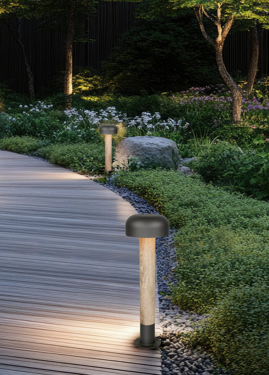 Fraser 54cm Apariencia de hormigón balizas De Trio Lighting - El grado de protecci&oacute;n IP54 lo hace resistente a la intemperie y al viento: perfecto para el clima n&oacute;rdico.