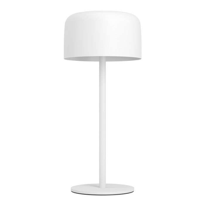 Roccanova 30cm Blanco lámpara solar De Eglo - Roccanova es una elegante lámpara de mesa que funciona con energía solar y que combina forma y función para uso en interiores y exteriores.