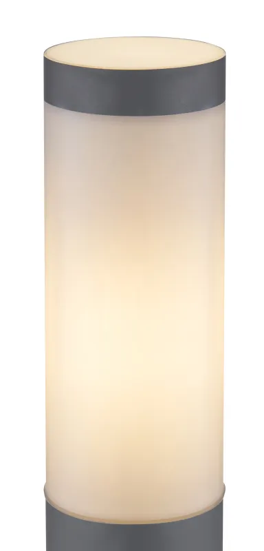 Boston 80cm Antracita balizas De Globo Lighting - Tillverkad i rostfritt st&aring;l med en opalvit plastsk&auml;rm ger den ett mjukt och behagligt ljus.
