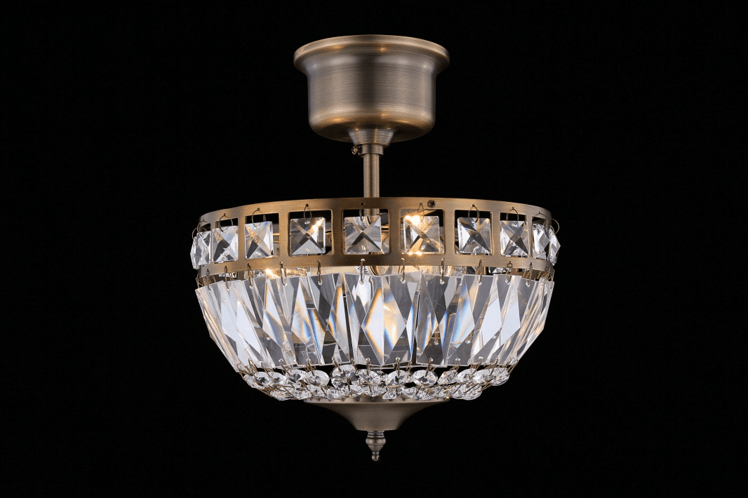 Flores Ø25 Latón antiguo cristal De Norrsken Design - Los cristales K9 de clase 1 cortados a mano crean un brillo espectacular y un hermoso juego de luz que transforma cualquier habitaci&oacute;n en un oasis resplandeciente.