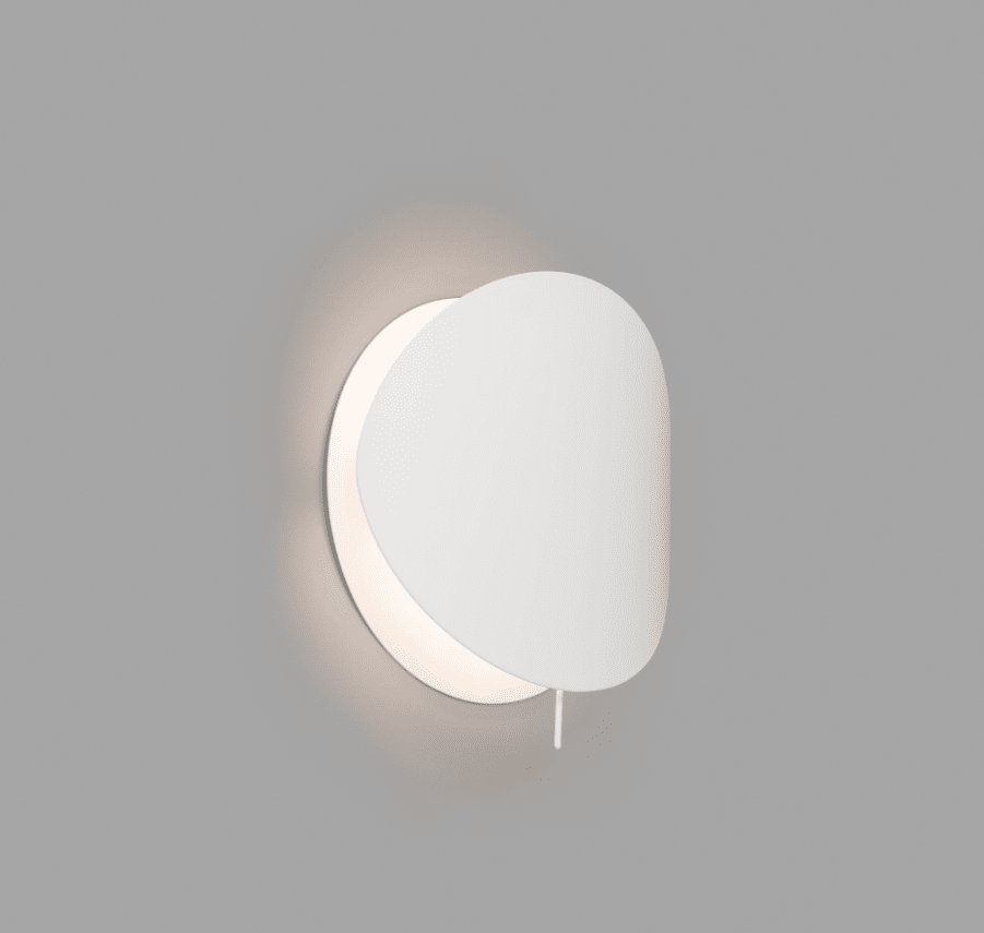 Ovo Blanco lámpara de pared De Faro Barcelona - La l&aacute;mpara de pared OVO es ideal para la iluminaci&oacute;n decorativa y la pantalla se puede inclinar 20 grados.