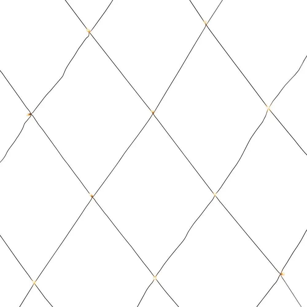 Malla De Luces amber 3m Negro De Konstsmide - Con sus generosas dimensiones de 3x3 metros y el cable negro, se integra armoniosamente en el entorno.
