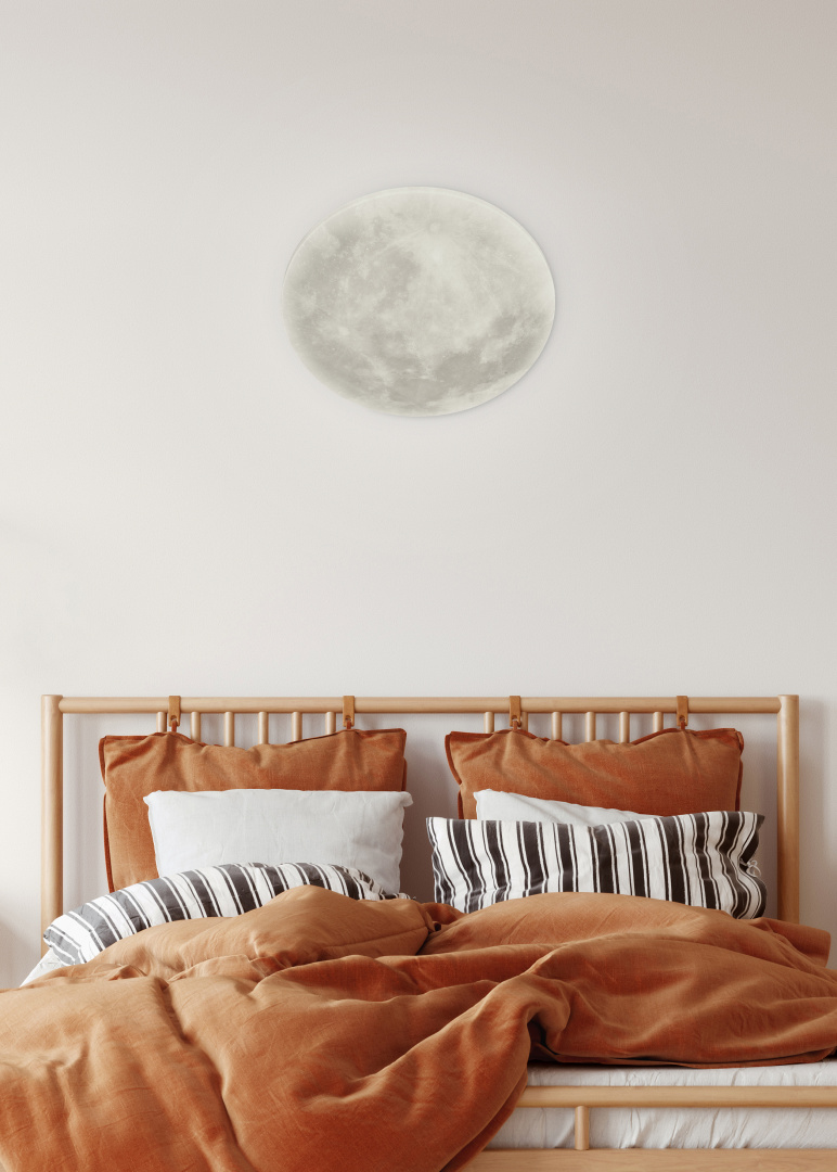 Lunar Ø40 Gris plafón De Trio Lighting - Crea una atmósfera mágica con la lámpara de techo Lunar y trae la luna a tu hogar.