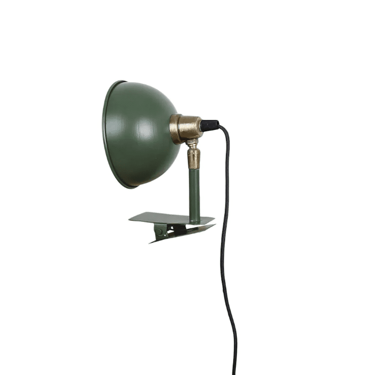 Pelle Verde lámpara de pinza De Strömshaga - L&aacute;mpara de mesa que se puede fijar al cabecero, al alf&eacute;izar de una ventana o al borde de una mesa o estanter&iacute;a.