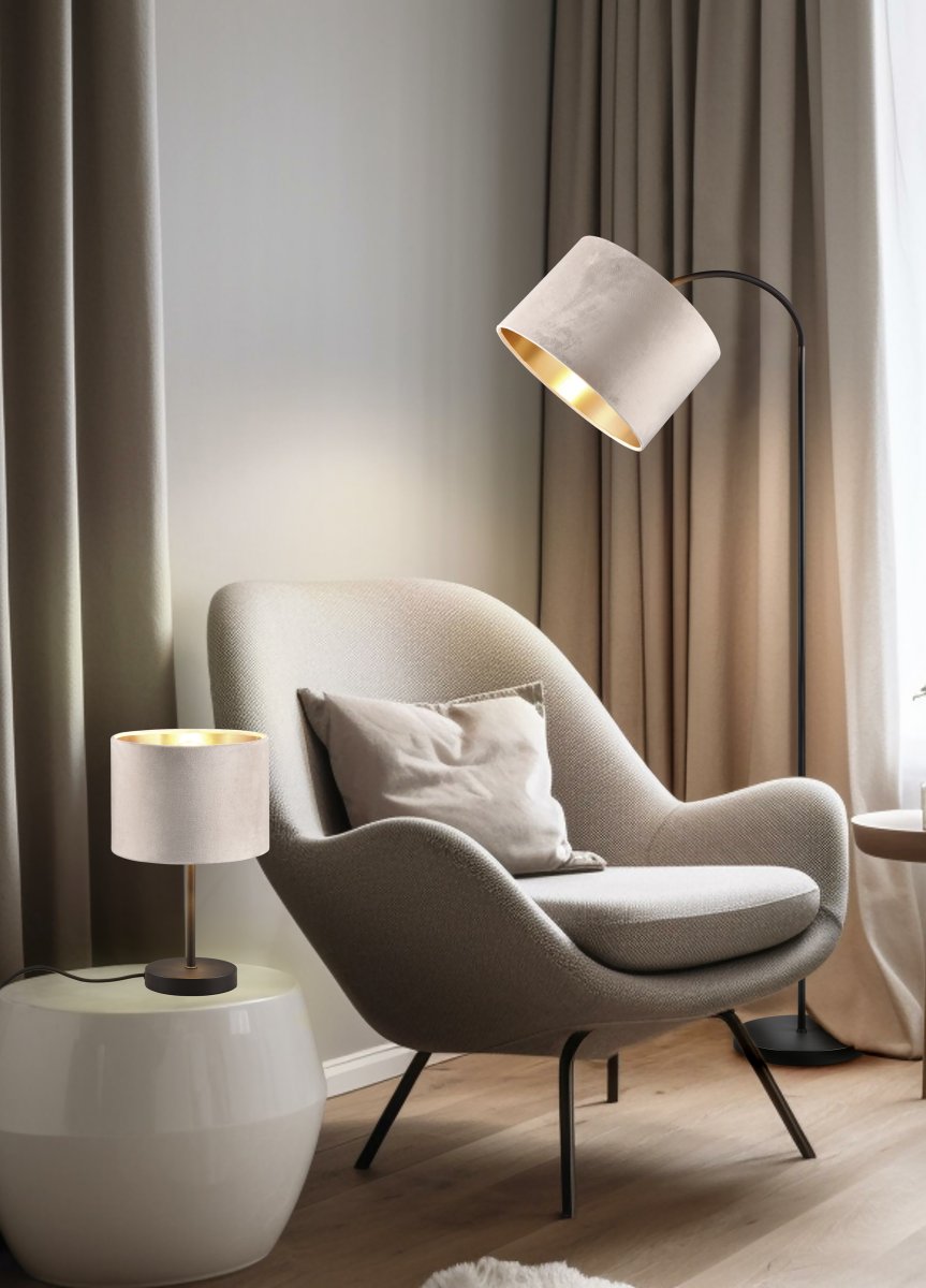 Julieta 33cm Beige lámpara de mesa De Trio Lighting - 