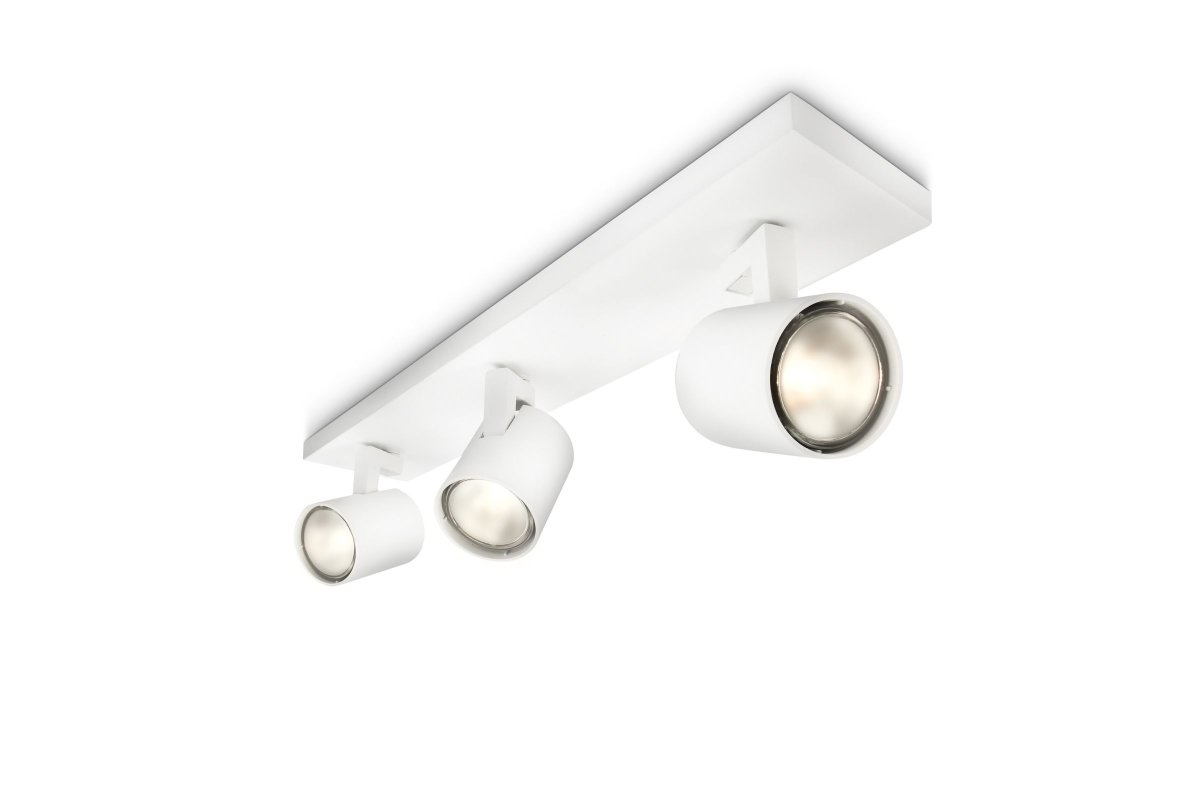 Runner 3 Blanco foco de techo De Philips - La carcasa de aluminio blanco complementa perfectamente la fuente de luz.