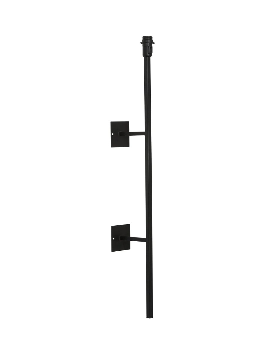Rod 108cm Negro lámpara de pared De PR Home - Cable de pl&aacute;stico negro de 1,6 m de largo que sale de la l&aacute;mpara en el soporte de pared inferior.