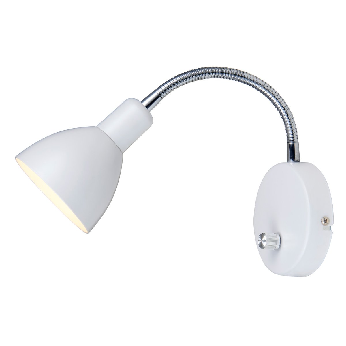 Denver Blanco lámpara de lectura De Halo Design - El brazo m&oacute;vil te da la oportunidad de dirigir la luz exactamente donde quieras y en combinaci&oacute;n con la pantalla, que es blanca por dentro, consigues una buena distribuci&oacute;n de la luz.