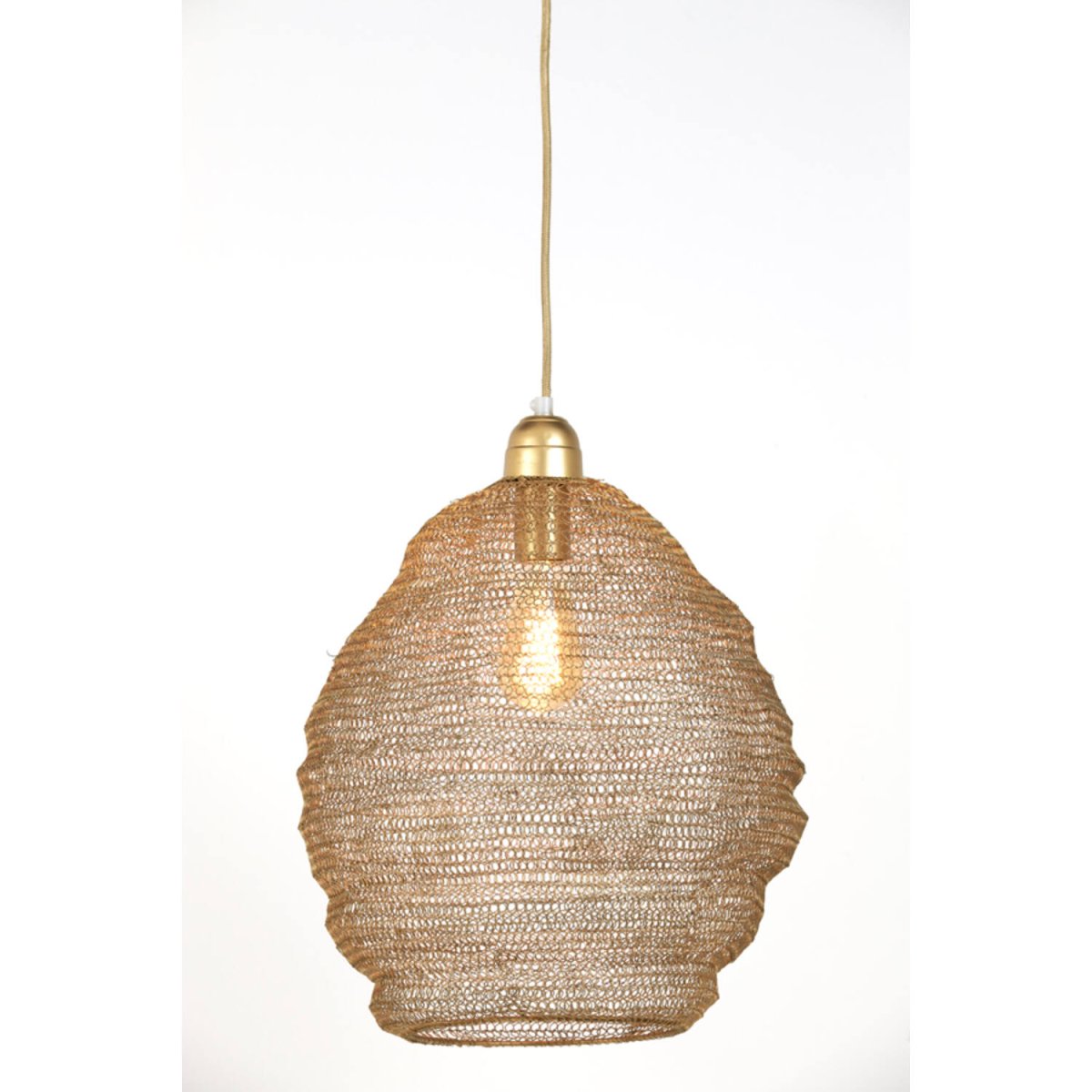 Nina Ø38 Bronce Lámpas de techo De Light & Living - Es una opci&oacute;n elegante para la cocina, la sala de estar o el dormitorio donde desea agregar un toque de artesan&iacute;a y belleza natural.