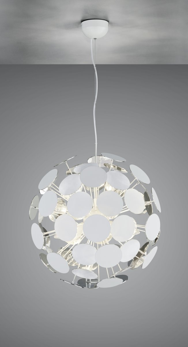 Discalgo Ø54 Blanco Lámpas de techo De Trio Lighting - Con un poco de imaginación, la lámpara puede parecerse a un diente de león y encajar perfectamente en un estilo de diseño interior creativo.