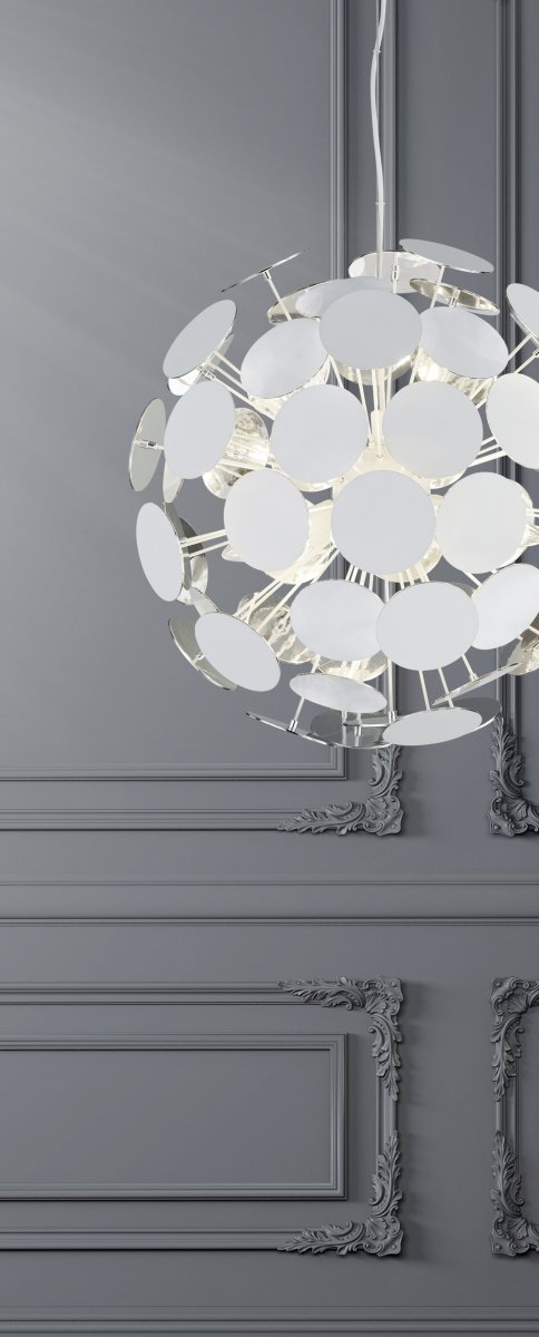 Discalgo Ø54 Blanco Lámpas de techo De Trio Lighting - Con un poco de imaginación, la lámpara puede parecerse a un diente de león y encajar perfectamente en un estilo de diseño interior creativo.