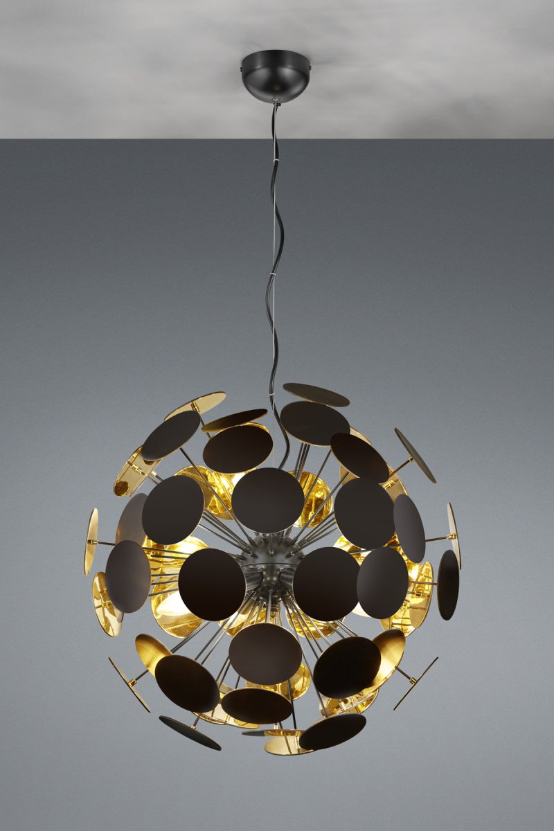 Discalgo Ø54 Negro Lámpas de techo De Trio Lighting - Con un poco de imaginación, la lámpara puede parecerse a un diente de león y encajar perfectamente en un estilo de diseño interior creativo.