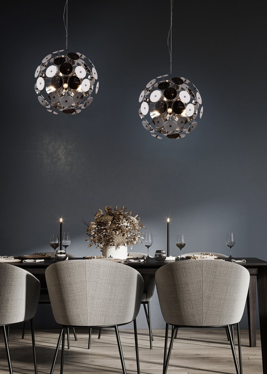 Discalgo Ø54 Negro Lámpas de techo De Trio Lighting - Con un poco de imaginación, la lámpara puede parecerse a un diente de león y encajar perfectamente en un estilo de diseño interior creativo.