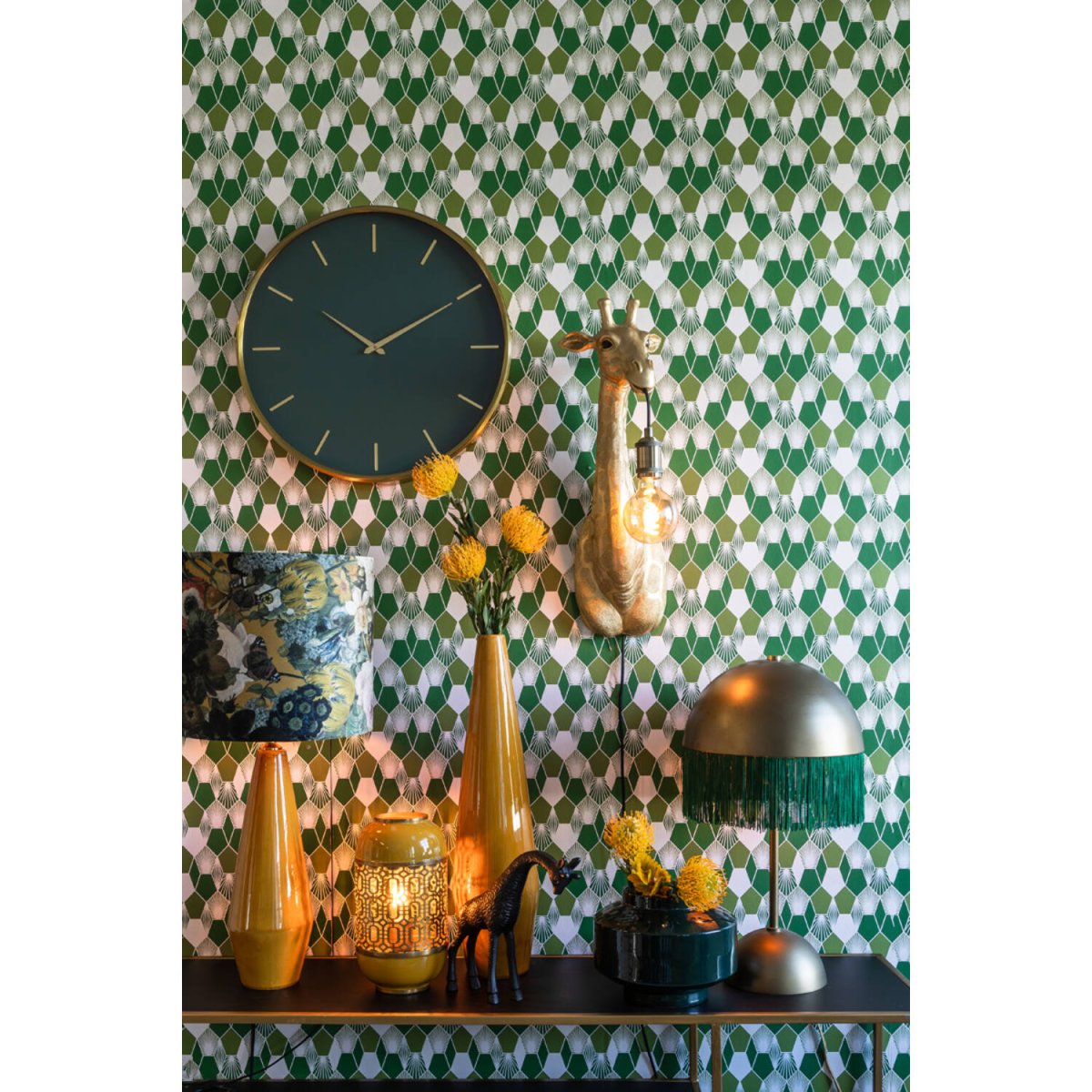 Giraffe 60cm Oro lámpara de pared De Light & Living - 