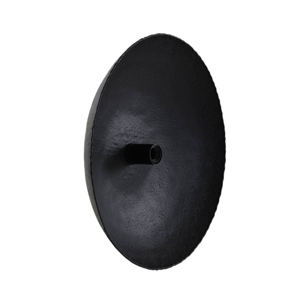 Neva Ø50 Negro lámpara de pared De Light & Living - La elegante lámpara de pared Neva impresiona con su pantalla redonda de metal martillado en negro mate, creando un look industrial.