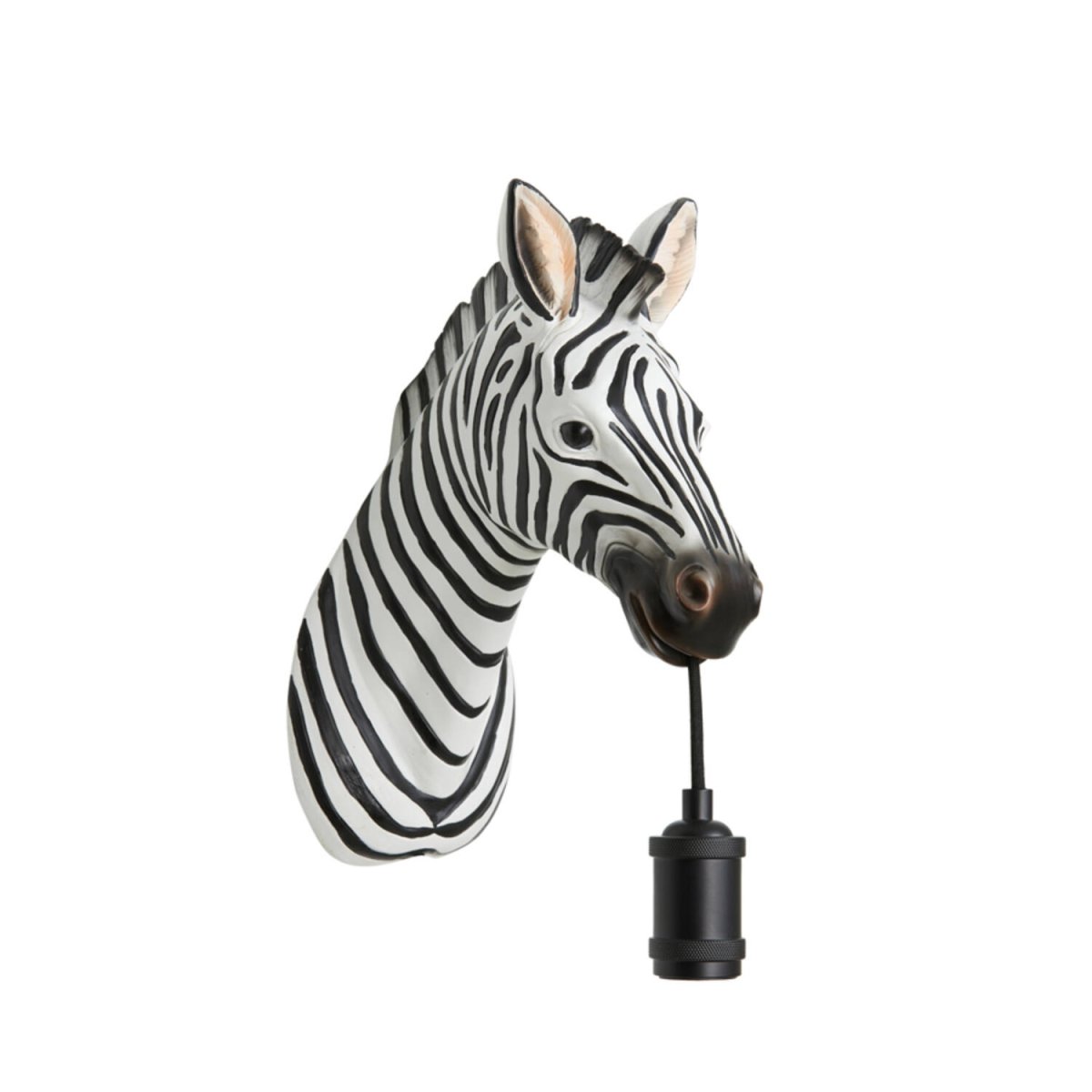 Zebra 25cm Negro lámpara de pared De Light & Living - Esta original lámpara de pared con forma de cebra es un elemento decorativo y divertido para tu hogar.