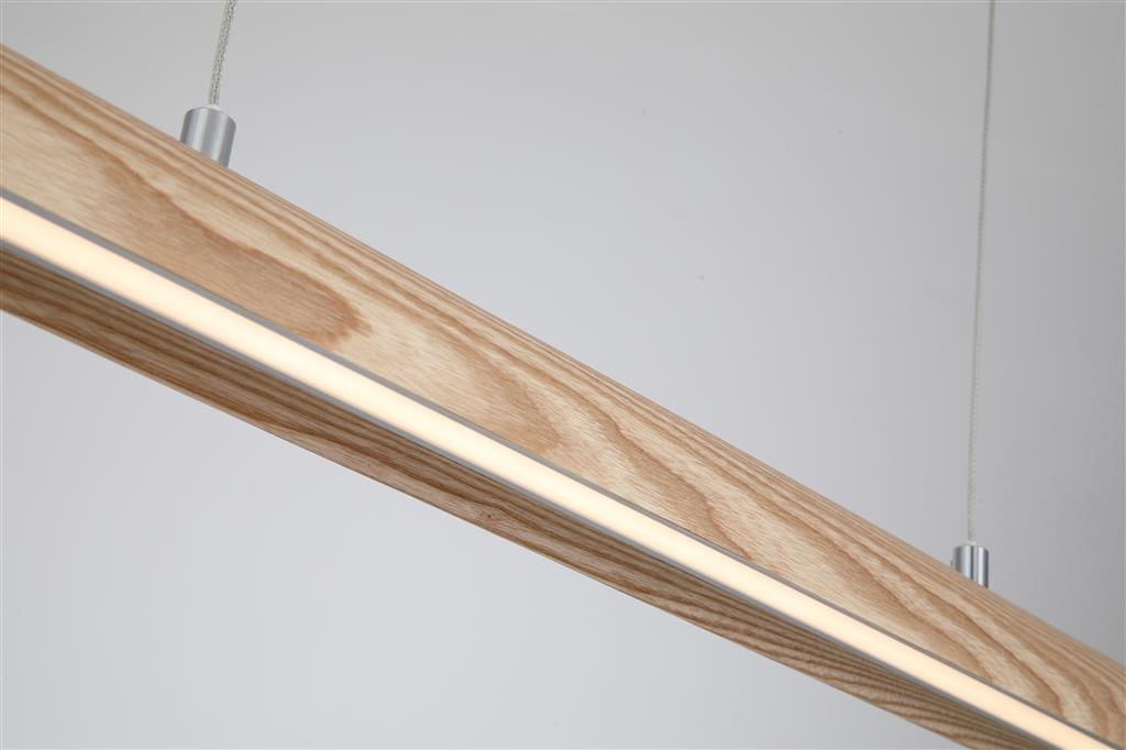 Kenzie 120cm Madera Lámpas de techo De Searchlight - La temperatura de color se puede ajustar fácilmente de blanco cálido a blanco frío después de la instalación, lo que la hace ideal para la iluminación diaria y de trabajo.