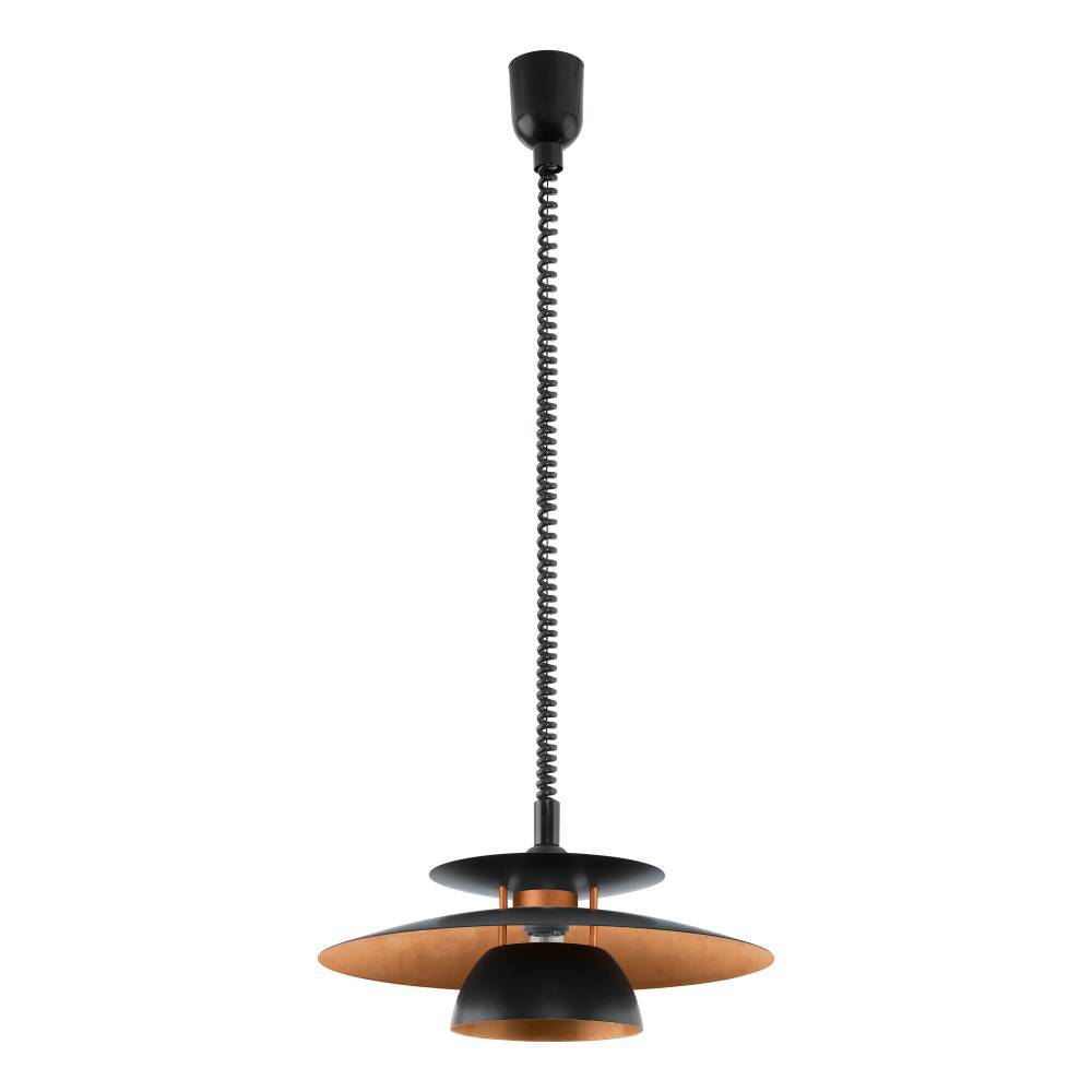 Brenda Ø43 Negro Lámpas de techo De Eglo - Perfecto para la cocina, el comedor o la sala de estar, donde añade un carácter encantador y elegante.