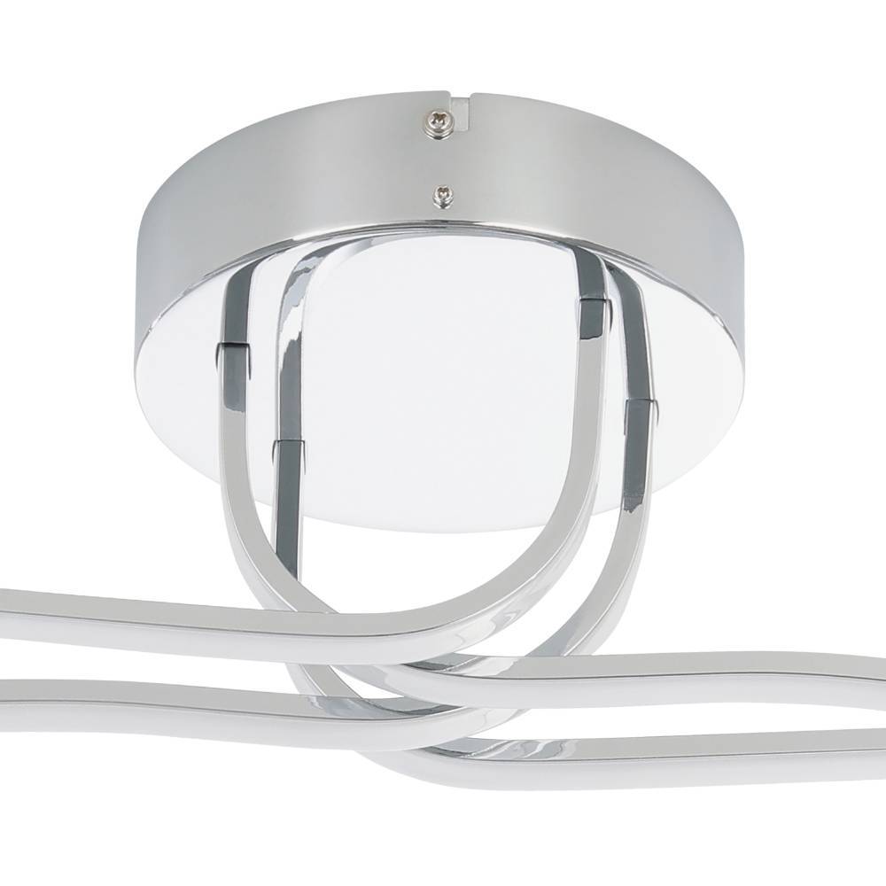 Roncade 108cm Cromo plafón De Eglo - La forma minimalista y fluida le da a la l&aacute;mpara una expresi&oacute;n elegante y sofisticada, agregando un toque de arte moderno a su hogar.