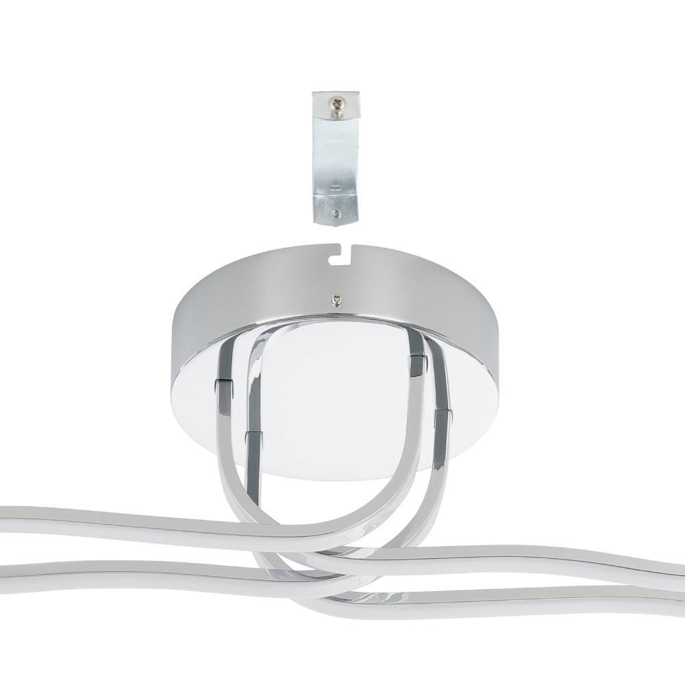 Roncade 108cm Cromo plafón De Eglo - La forma minimalista y fluida le da a la l&aacute;mpara una expresi&oacute;n elegante y sofisticada, agregando un toque de arte moderno a su hogar.