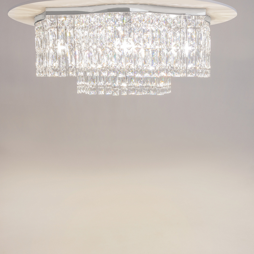 Dune Ø60 Cromo cristal De Maytoni - Perfecto para colocar en el pasillo, la sala de estar o encima del comedor para un detalle interior sofisticado y radiante.