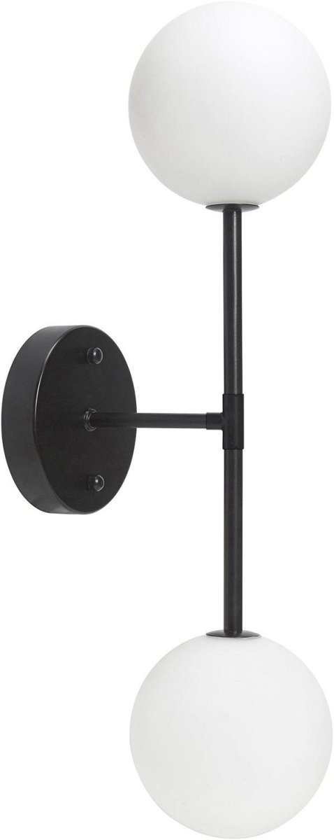 Sigma 50cm Negro lámpara de baño De PR Home - Dado que la pantalla de vidrio est&aacute; hecha a mano, ocasionalmente puede haber burbujas de aire en el vidrio y puede haber irregularidades en el espesor del vidrio en toda la superficie del vidrio.
