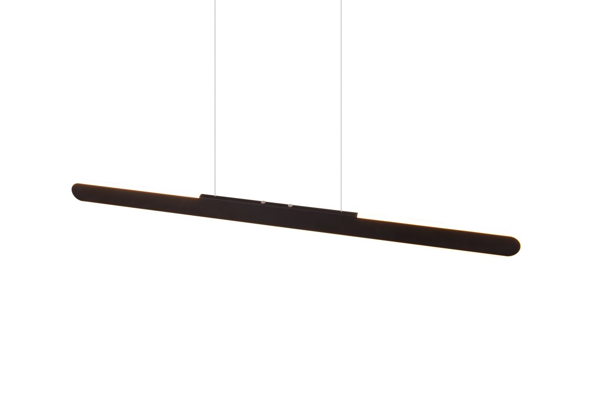 Helios 100cm Negro Lámpas de techo De Trio Lighting - Especialmente destacable es el práctico ajuste de altura y la función táctil de 4 direcciones integrada que permite ajustar cómodamente tanto el brillo como la temperatura del color con un simple toque.