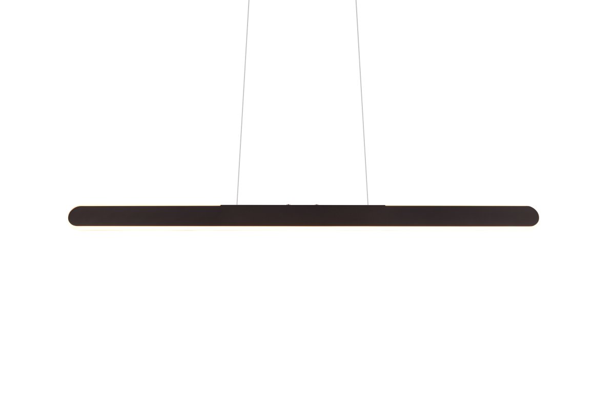 Helios 100cm Negro Lámpas de techo De Trio Lighting - Especialmente destacable es el práctico ajuste de altura y la función táctil de 4 direcciones integrada que permite ajustar cómodamente tanto el brillo como la temperatura del color con un simple toque.