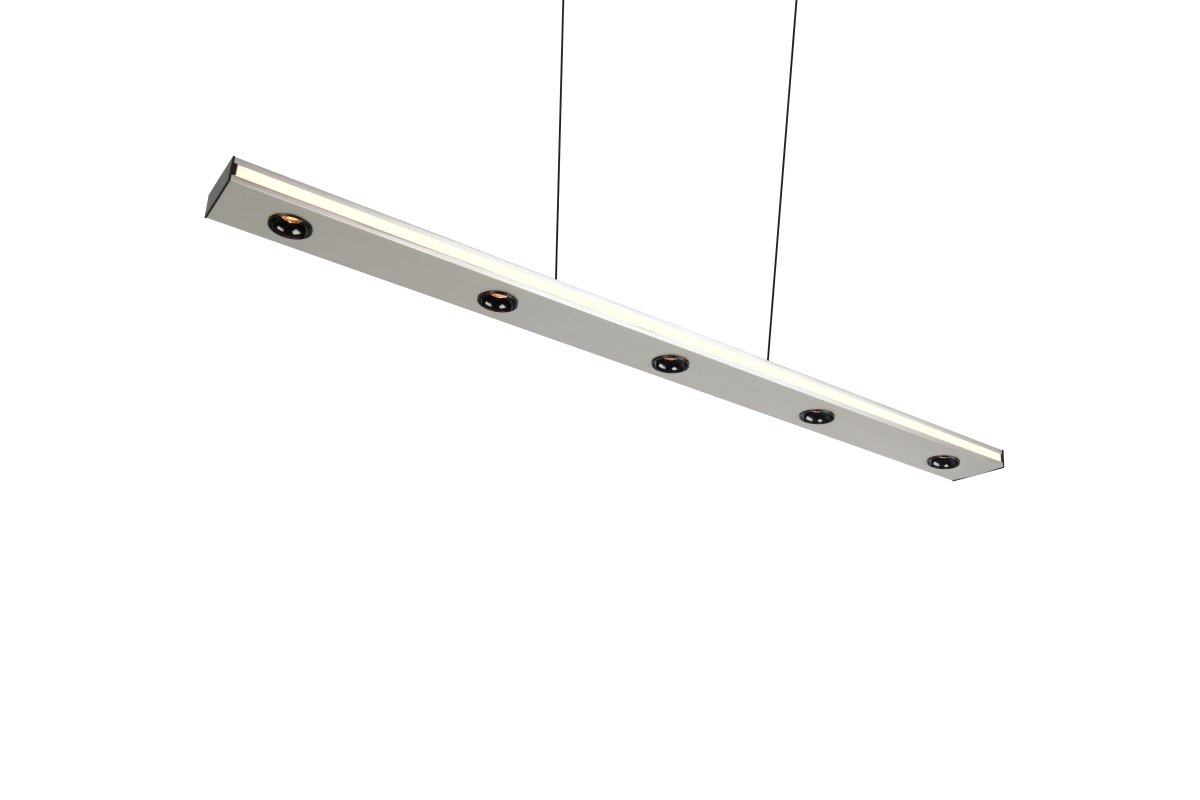 Graham 110cm acero cepillado Lámpas de techo De Trio Lighting - 