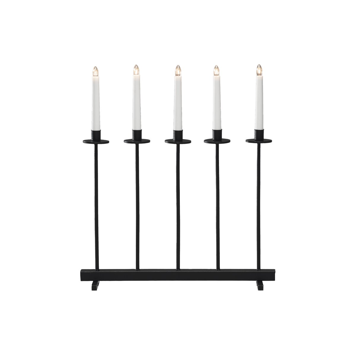 Candelabra 5 Lights Negro De Konstsmide - Dale a tu hogar un ambiente navide&ntilde;o moderno y con estilo con este exclusivo candelabro de Adviento fabricado en acero lacado en negro.