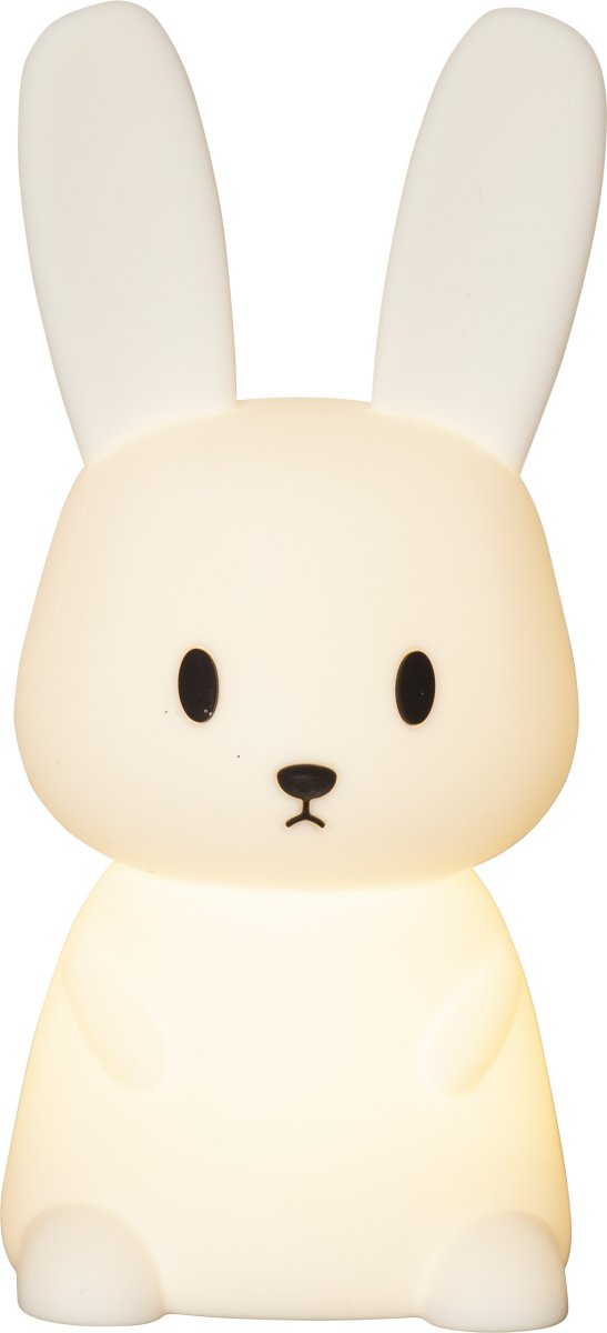 Bunny Blanco lámpara infantil De Star Trading - La función de temporizador lo apaga después de 1 o 2 horas si nadie lo toca.
