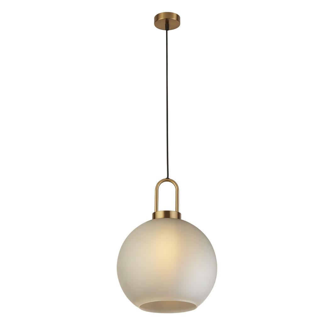 Snowdrop Ø30 Latón Lámpas de techo De Searchlight - Snowdrop es una hermosa lámpara de techo con una cúpula redonda de cristal grabada al ácido, que emite una luz suave y agradable.