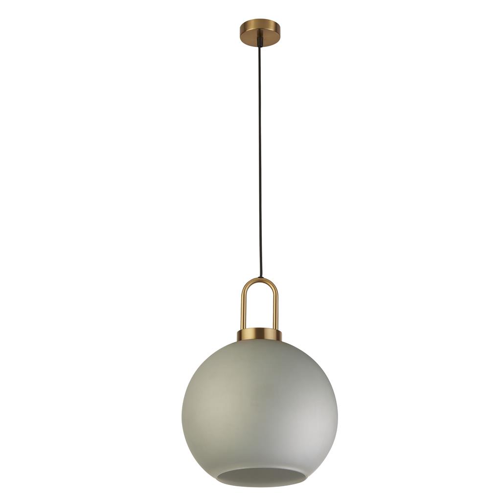 Snowdrop Ø30 Latón Lámpas de techo De Searchlight - Snowdrop es una hermosa lámpara de techo con una cúpula redonda de cristal grabada al ácido, que emite una luz suave y agradable.