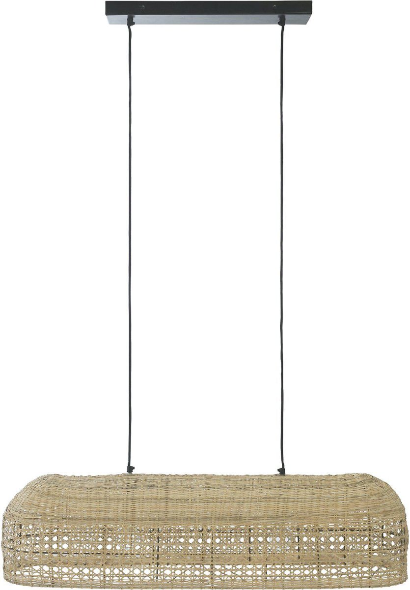 Wickham 100cm Naturaleza Lámpas de techo De PR Home - El soporte de techo mide 50 cm de ancho, 10 cm de profundidad y 3 cm de alto.