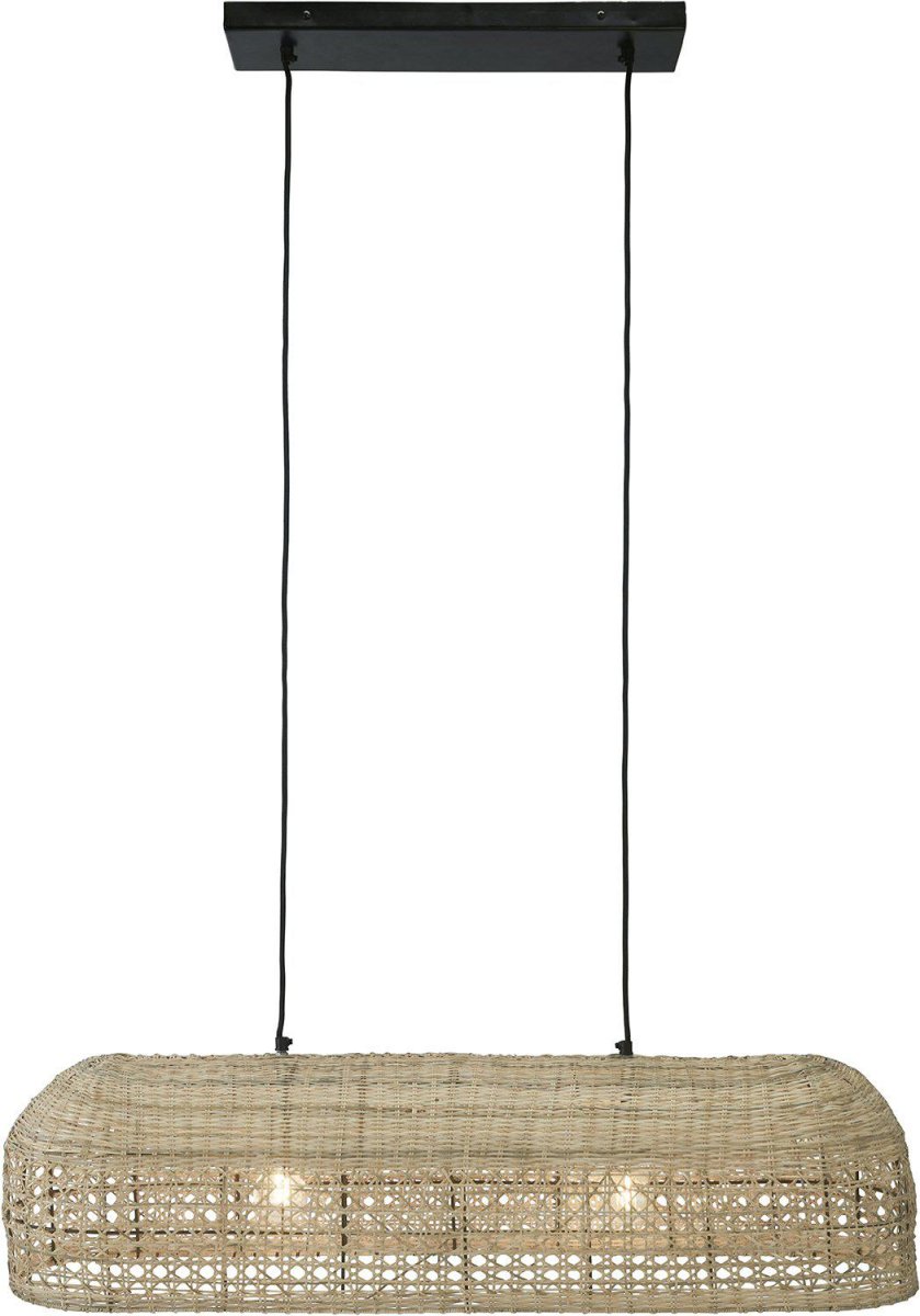 Wickham 100cm Naturaleza Lámpas de techo De PR Home - El soporte de techo mide 50 cm de ancho, 10 cm de profundidad y 3 cm de alto.