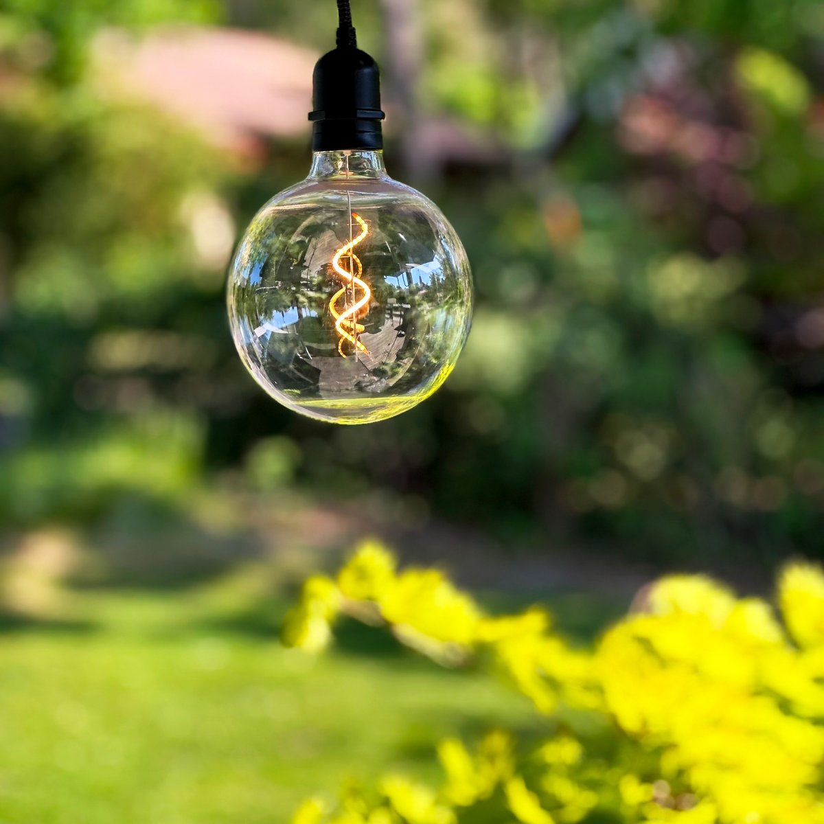 Deco bulb XL Color humo De Lightson - Esta bombilla decorativa con pantalla de color ahumado, resistente a la intemperie, en formato XL (12 cm) es perfecta para la lámpara colgante Gravity, pero también para la lámpara de fiesta Cosy.