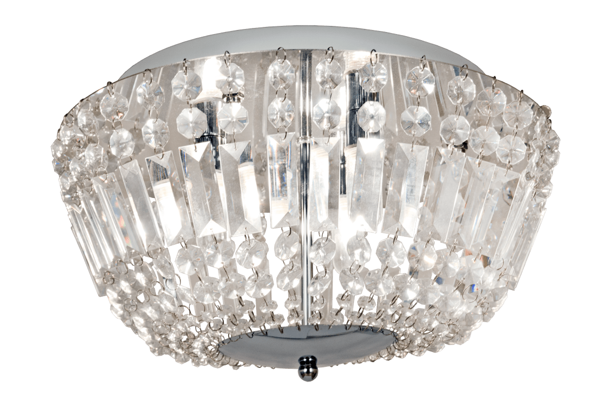 Giovanna Ø38 Cromo lámpara de baño De Aneta Lighting - Giovanna es una elegante lámpara de techo para baño en cromo con hermosos prismas de cristal.