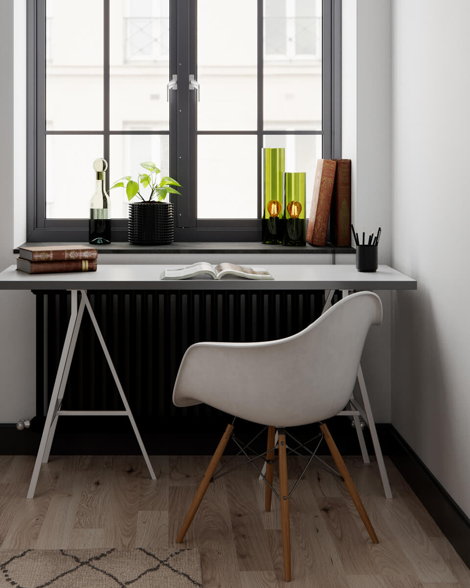 Flake 30cm Verde lámpara de mesa De By Rydéns - Con su elegante cristal cil&iacute;ndrico y disponibilidad en colores de moda como el &aacute;mbar oscuro y el verde, adem&aacute;s del blanco, Flake es la l&aacute;mpara perfecta para aportar estilo y ambiente a tu hogar.